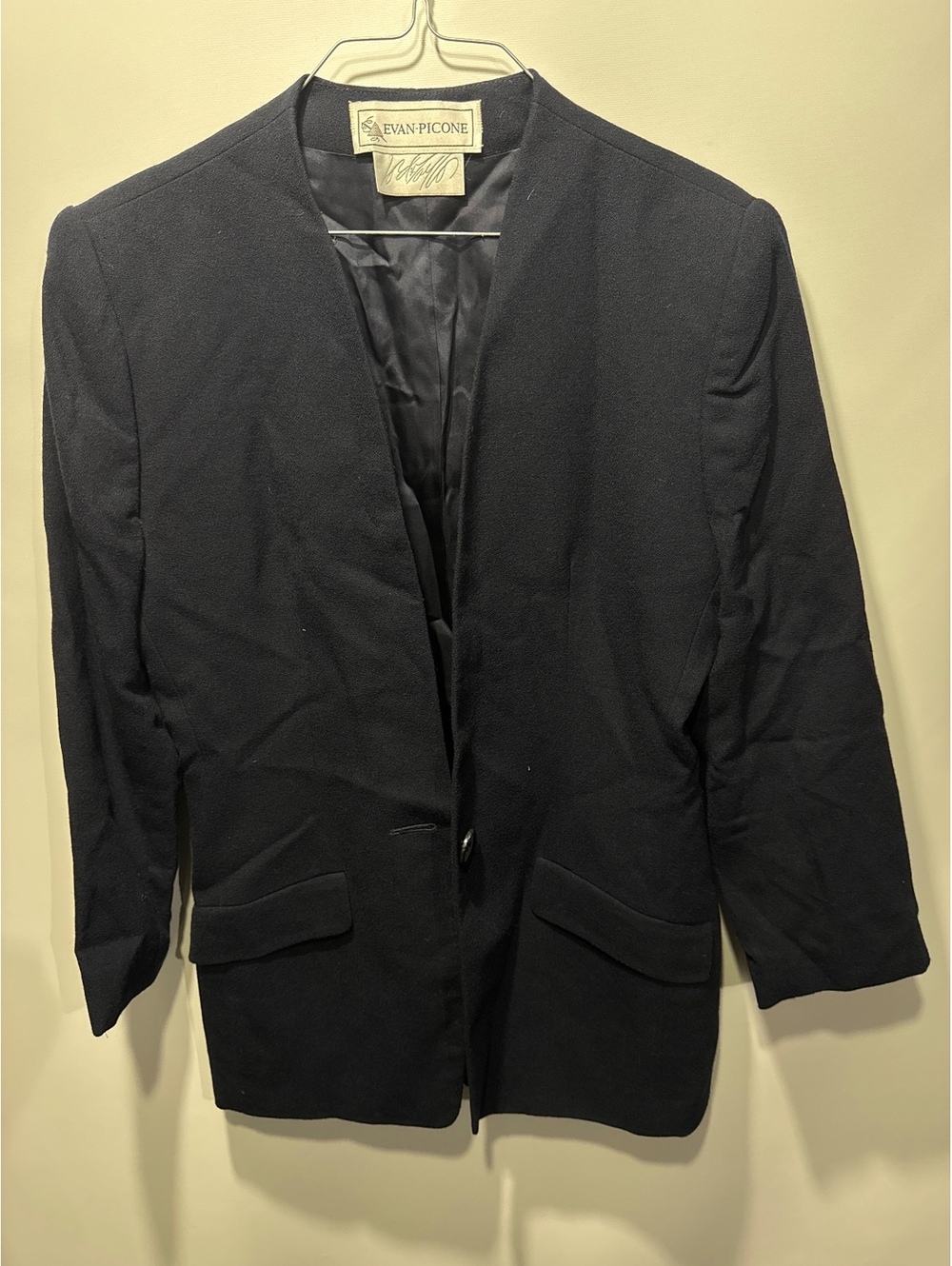 Evan-Picone Women's Black Wool Blazer Size 8